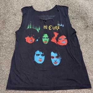 The Cure Shirt Mens Medium Black Sleeveless Tank Cutoff Band In Between Days